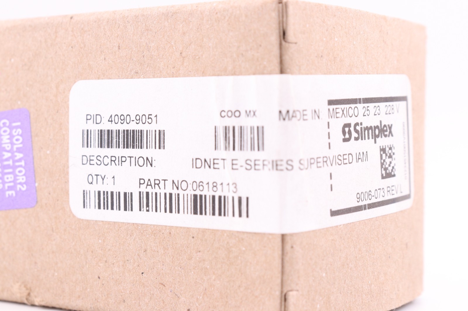SIMPLEX 4090-9051 IDNET E-SERIES SUPERVISED INDIVIDUAL ADDRESSABLE MODULE