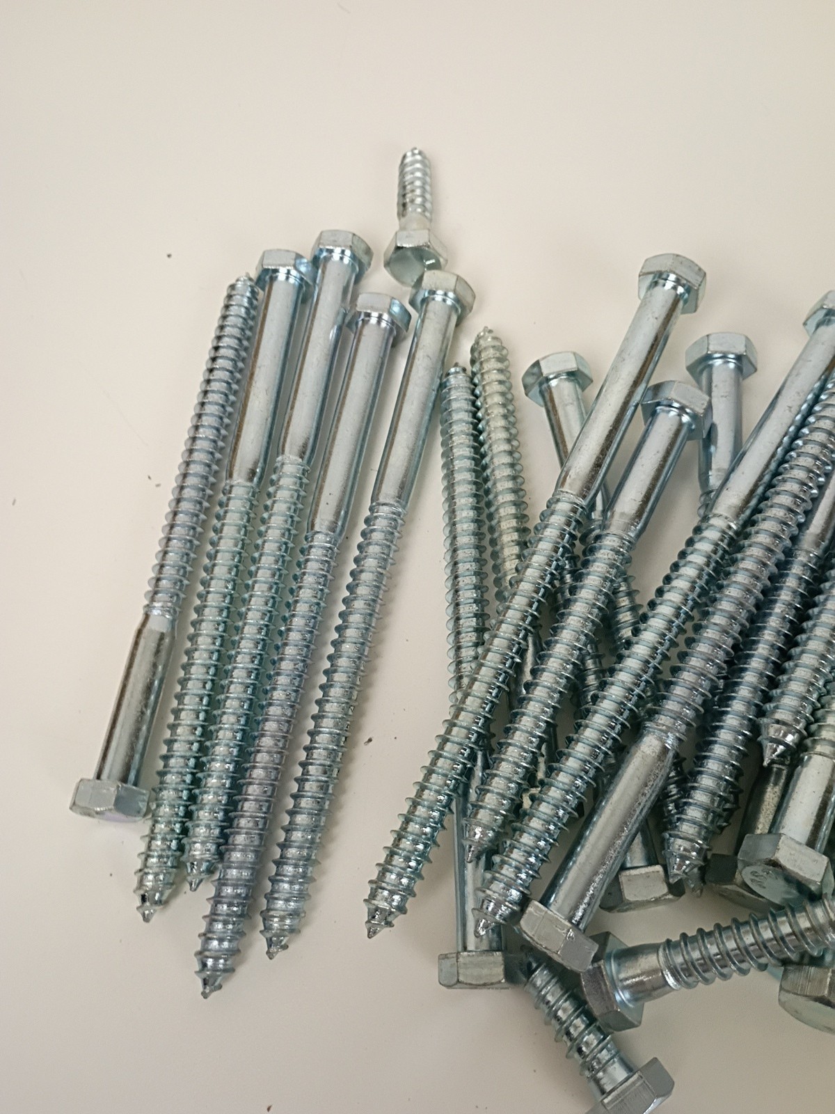 1/2″ Zinc Plated Lag Screws Assorted Lengths Bulk Lot 12+ Pounds