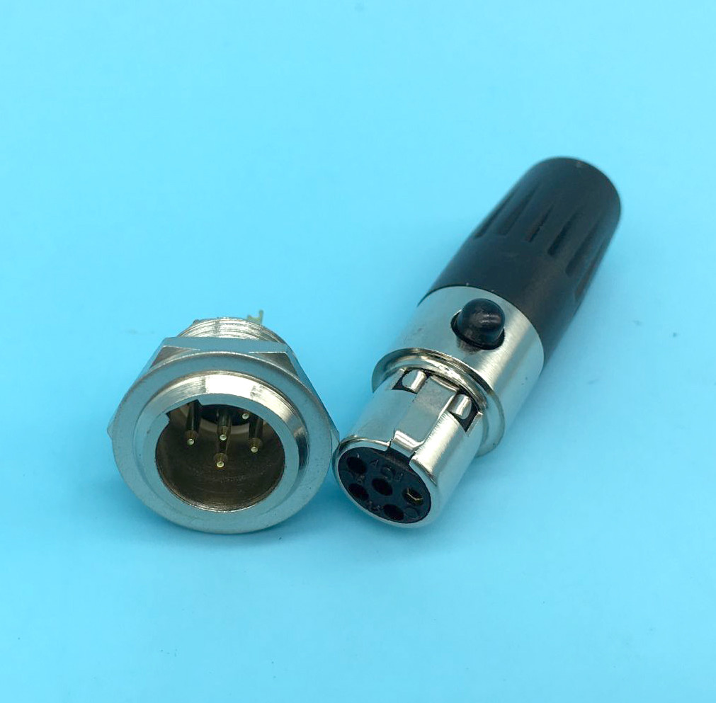 3pin 4pin 5pin 6pin Mini XLR Audio Microphone connector Male/female plug Adapter