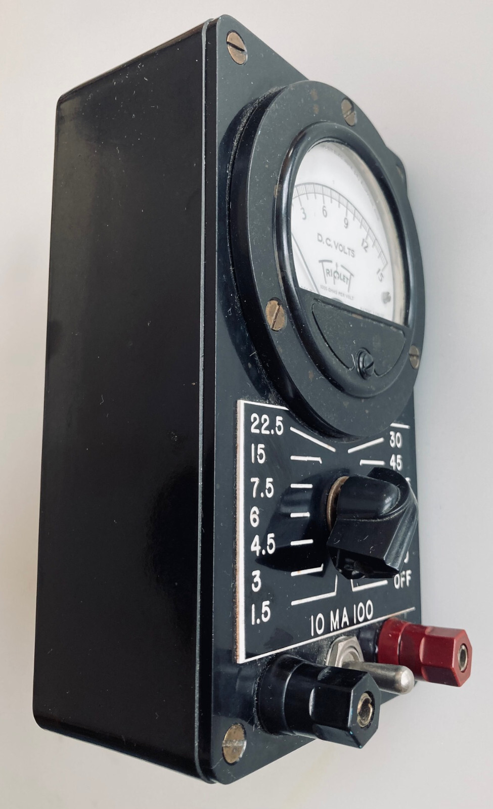 Triplett 321-T 0-15 VDC used as a 10-100 mA Test Meter – Vintage – Not Tested