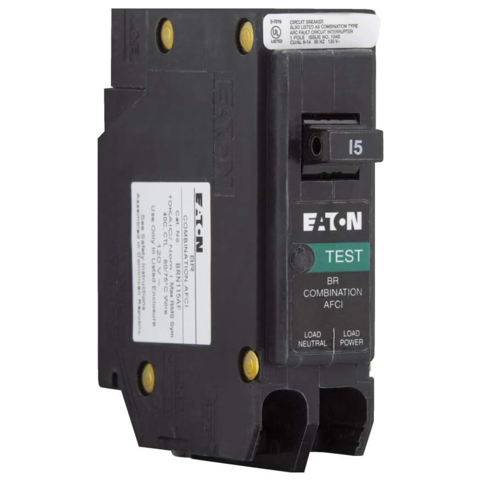 Eaton BRN115AF 15A 1-Pole 120V Combination AFCI Arc Fault Breaker Type BR NEW