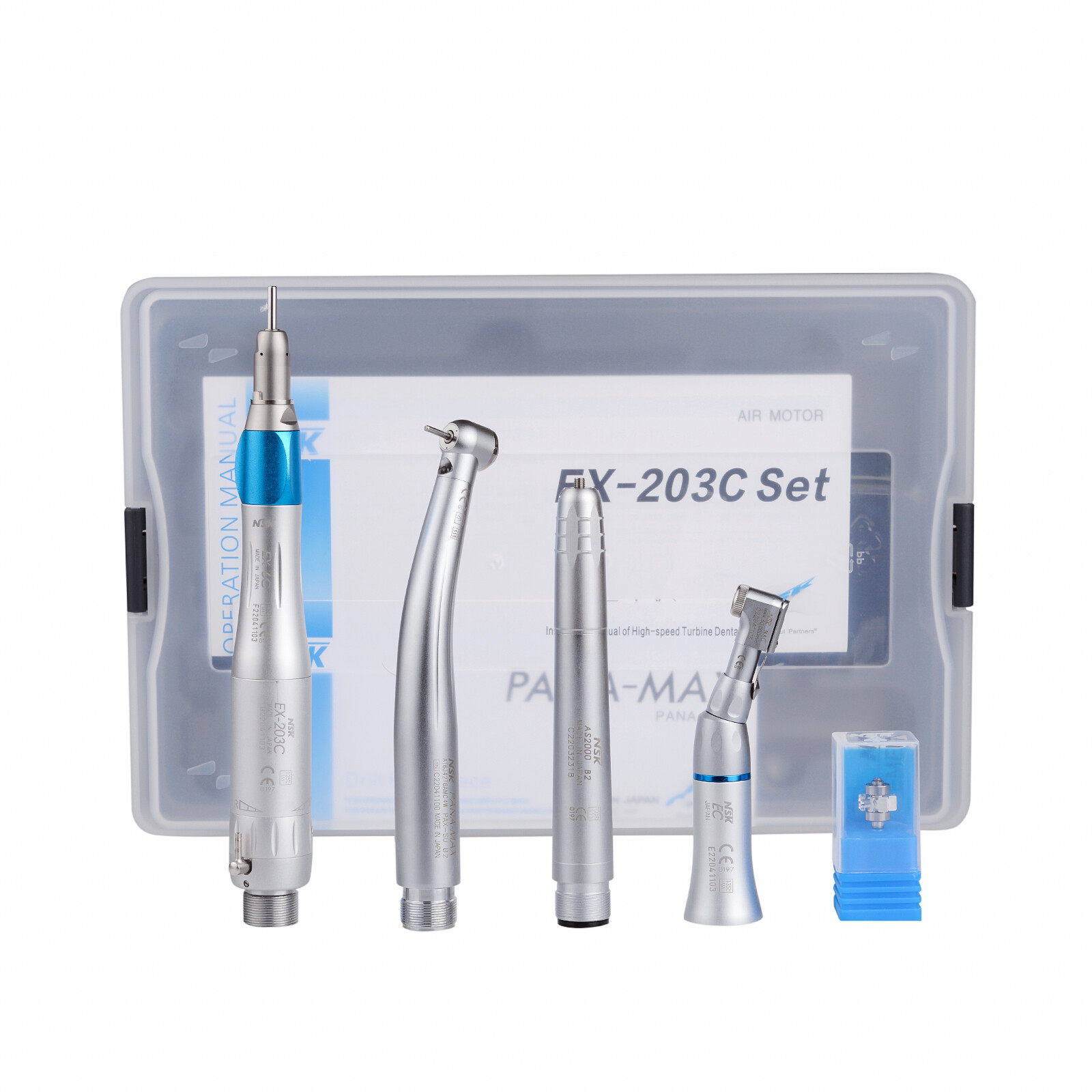 NSK Type Dental PANA MAX LED High Speed Handpiece+Air Scaler+EX203C Low Speed US
