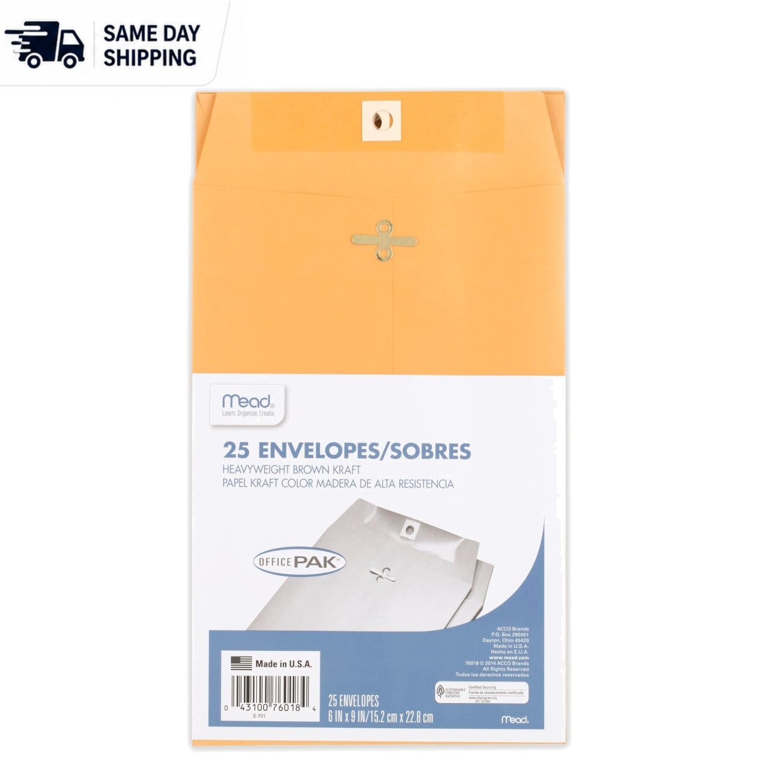 25 Count 6″ x 9″ Clasp Closure Brown Kraft Envelopes – Secure Mailing Solutions