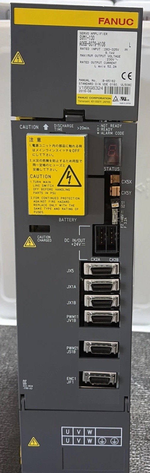 FANUC SVM1-130 A06B – 6079 – H106 SERVO AMPLIFIER From RoboShot 110 R