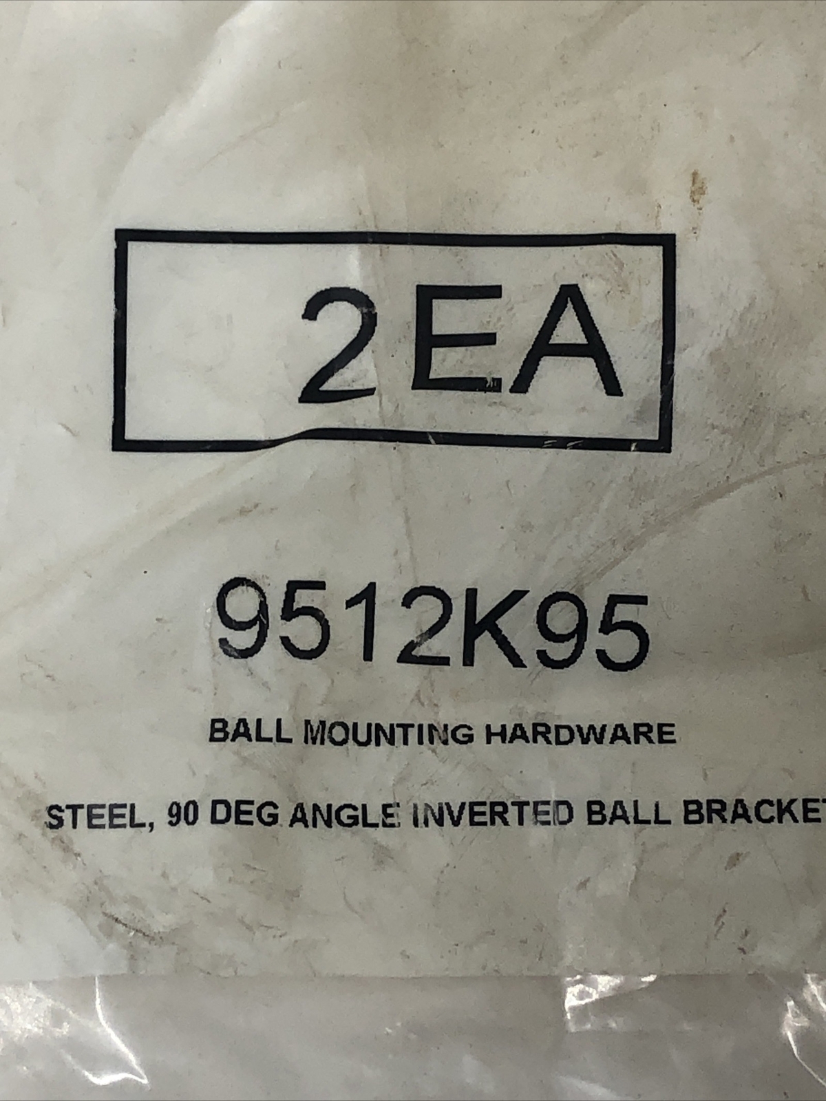9512K95 Mounting Hardware, 90 Deg Angle Inverted Ball Bracket – Bag of 2