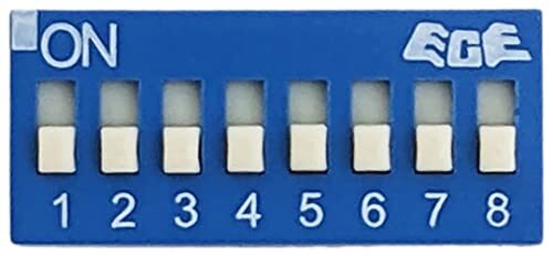 2 Pack DIP Switch with 8 Switches, 16-Pin, SPST, Blue Color, 0.85″×0.38″×0.23″
