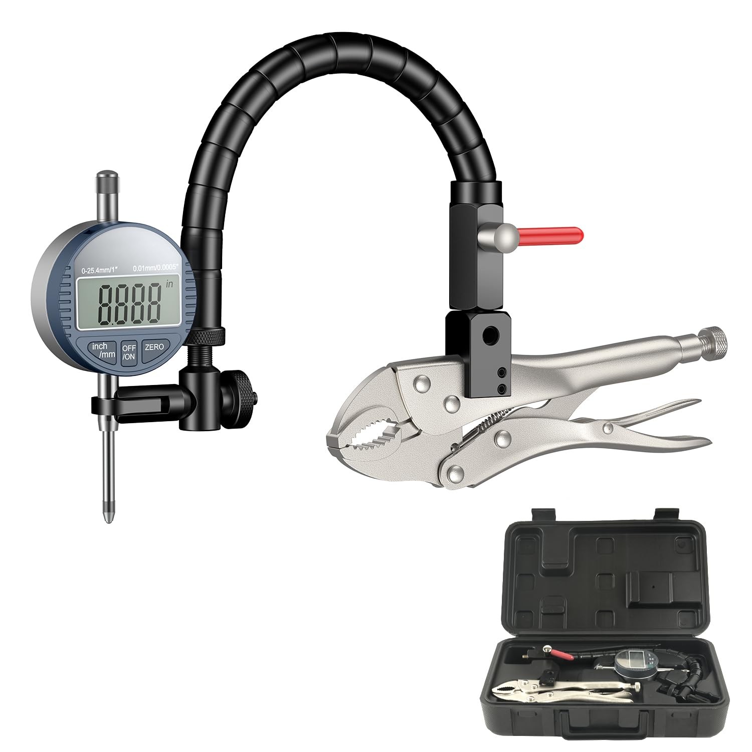 HDLNKAK Disc and Rotor/Ball Joint Gage, Digital Dial Indicator Range 0-1» | 0.0