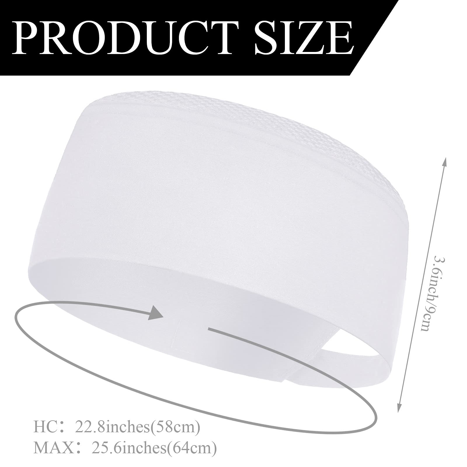 Unisex Chef Hats for Men Women Adult Adjustable Beanie Caps Breathable Mesh