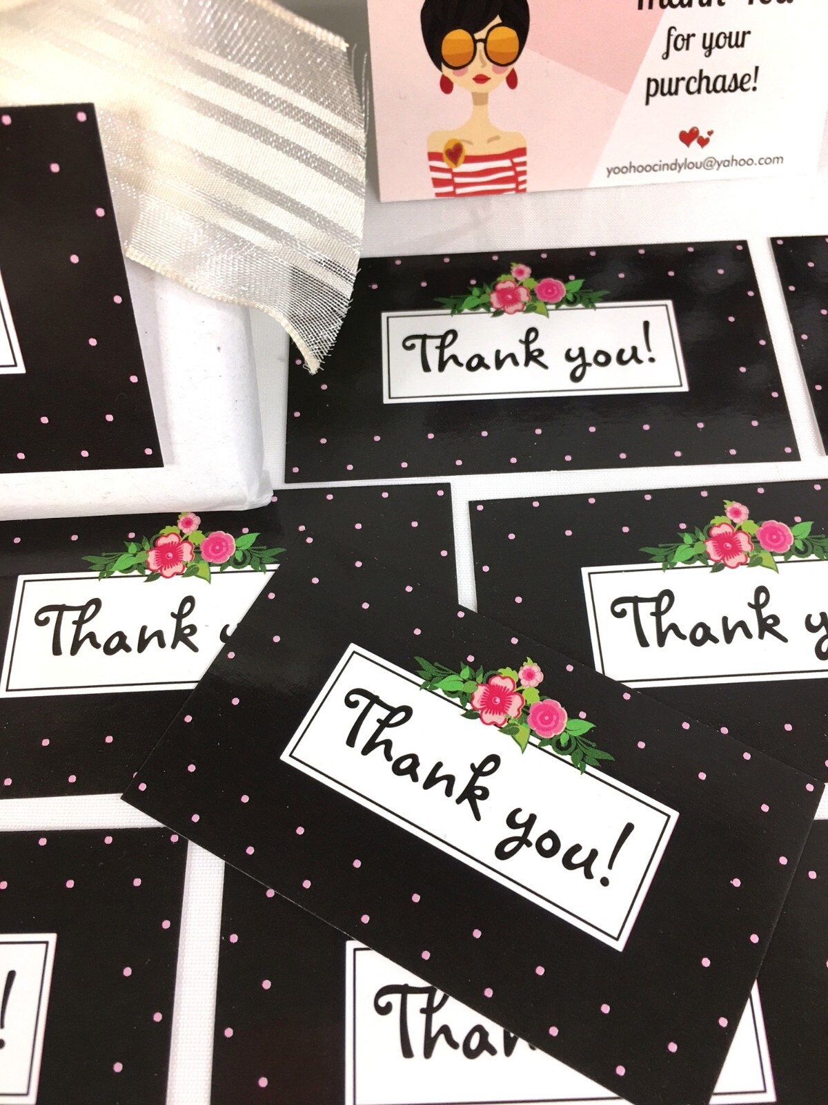 Thank You Business Cards for Small Business Variety Pack Flowers
