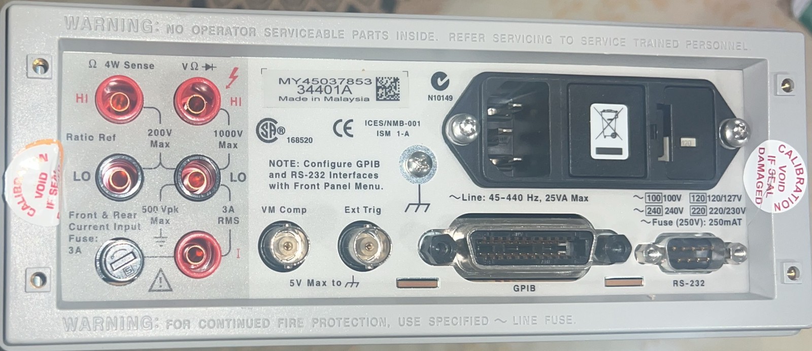 Agilent 34401A 6 Digit Digital Bench Multimeter with Power Supply