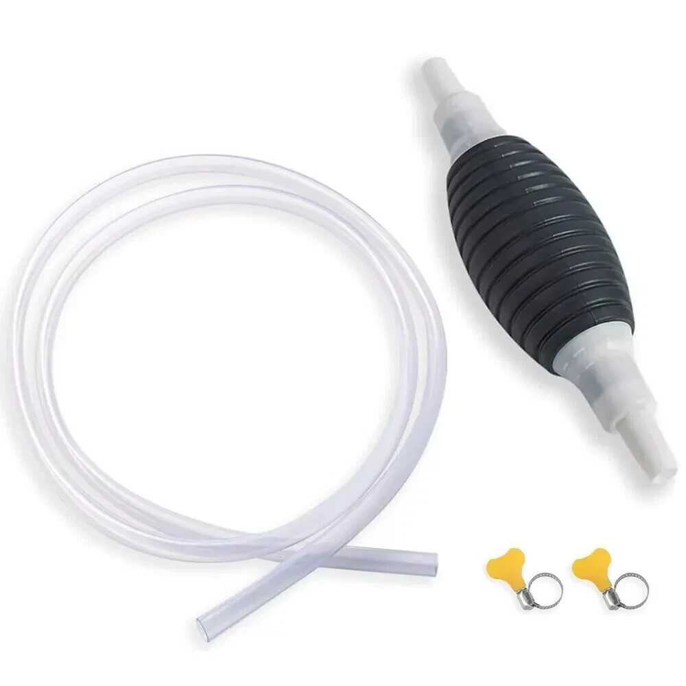 Siphon Hose Hand Pump Portable Manual Car Fuel Transfer for Gas Gasoline Petrol