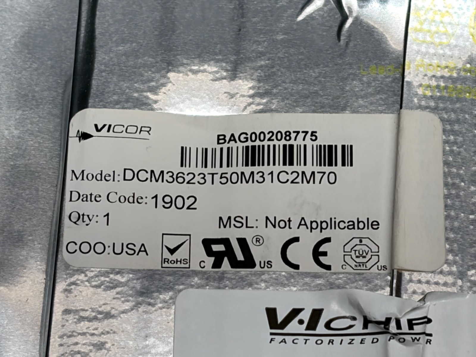 Vicor DCM3623T50M31C2M70 DC-DC Converter 28V to 28V 320W M-Grade 3623