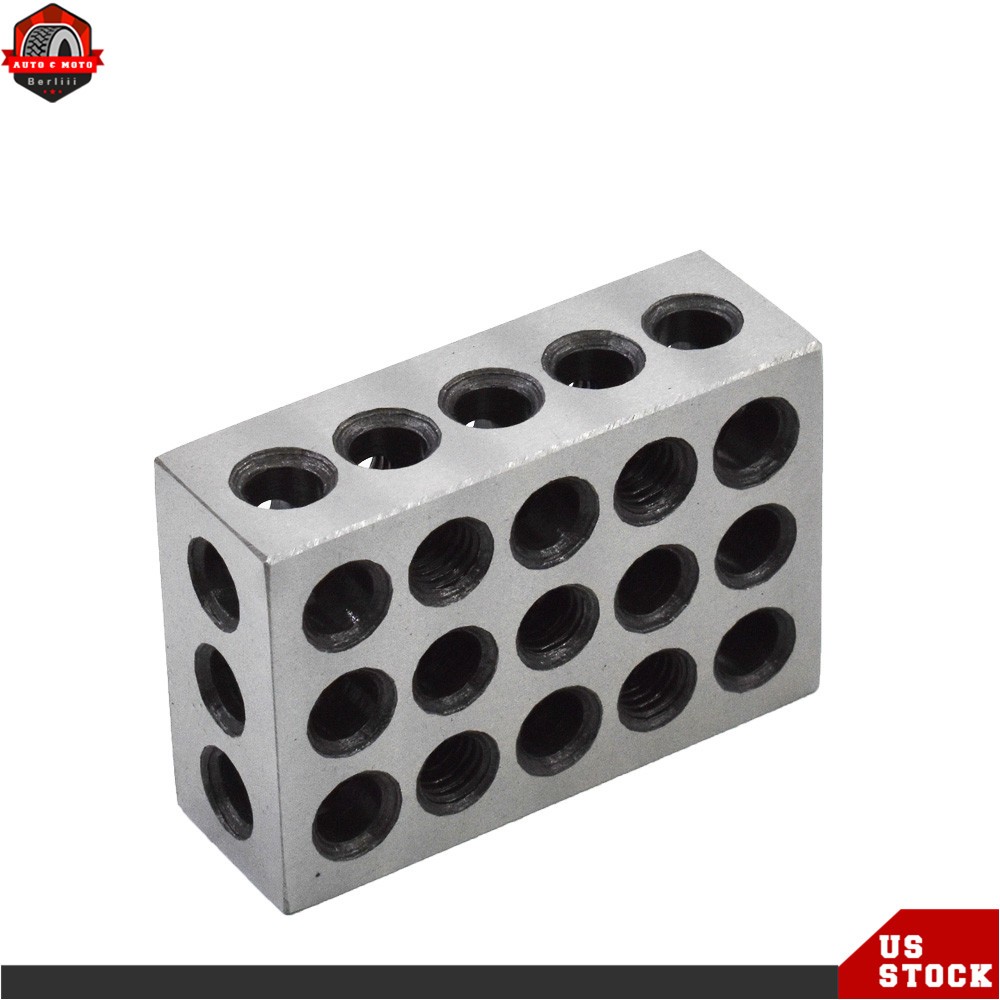 1-2-3 Blocks 23 Holes .0002″ Machinist 123 Jig 1 Matched Pair High Precision US