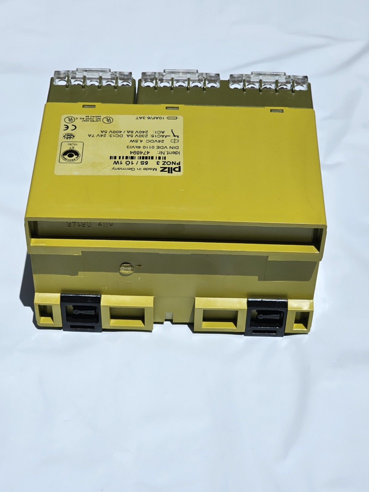 PILZ PNOZ 3 SAFETY RELAY 474894 24Vdc 4.5W PNOZ/3 24VDC 5S 1O 1W