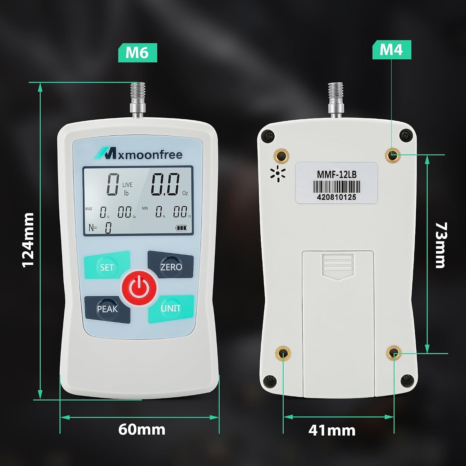 Upgrade 110LB MMF Force Gauge | MAX MIN AVG | High Precision
