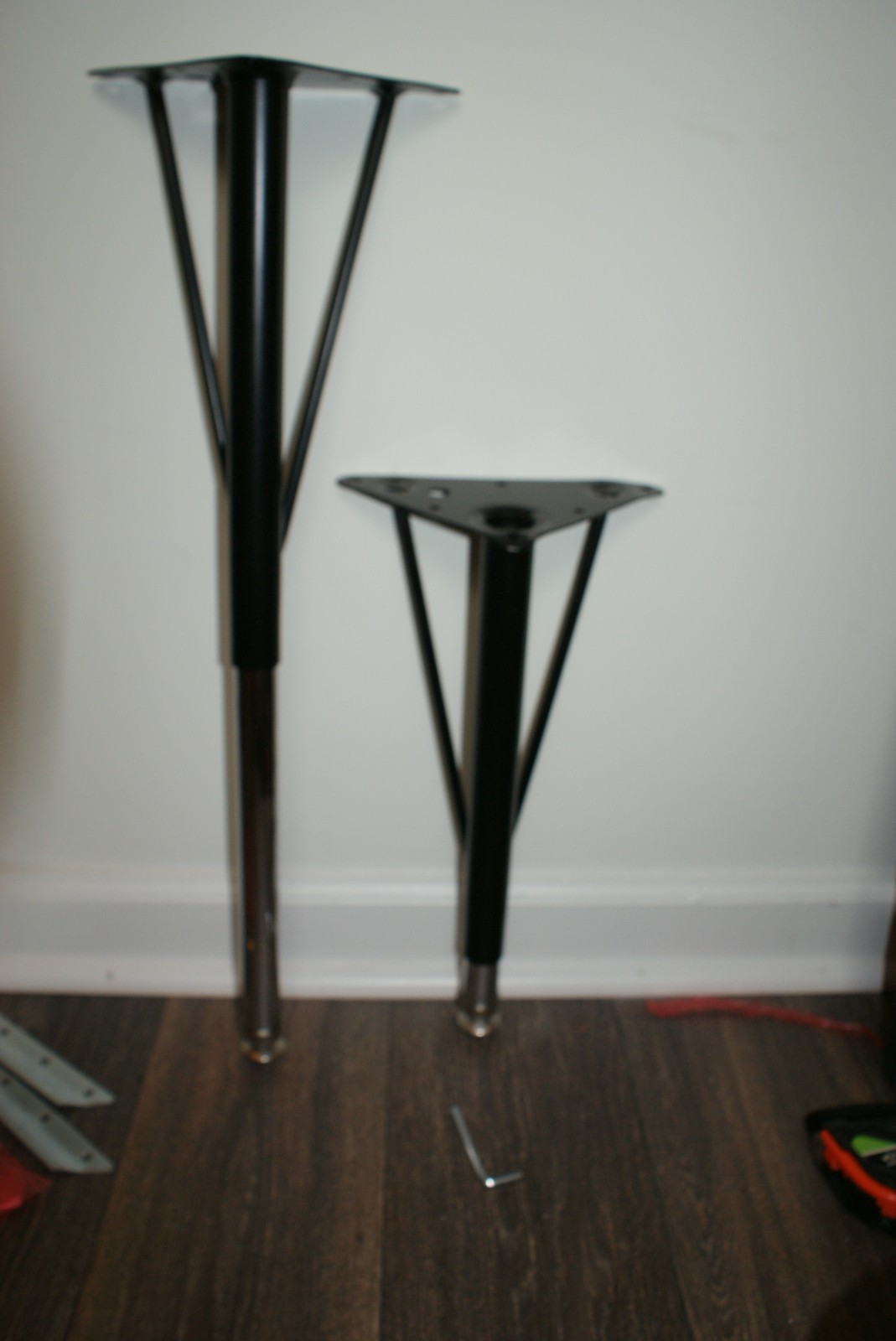Tapered Metal Table Legs XU-LEG-SHORT-GG Set of 4 #9377