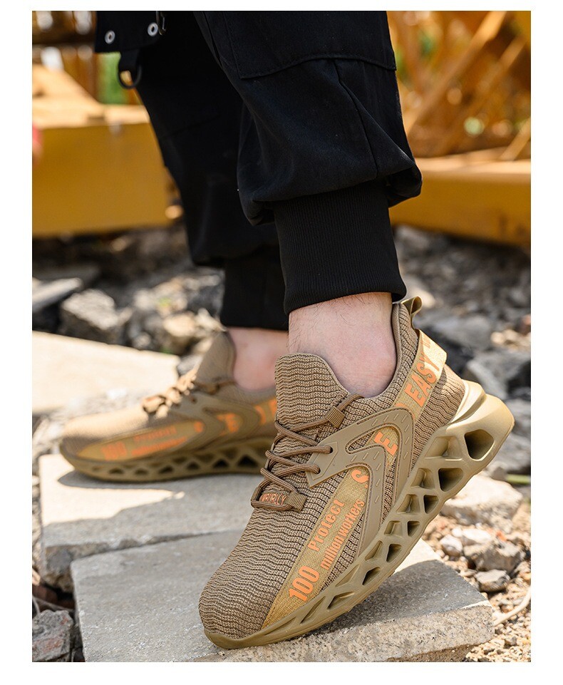 Safety Shoes Mens Work Shoes Steel Toe Cap Lightweight Walking Protective Shoes 311