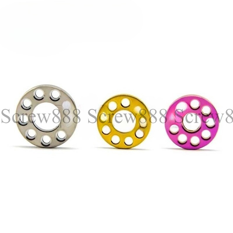 6pcs Titanium Washer M6 M8 M10 Drilled Hole Decoration Spacer Gaskets for Motor