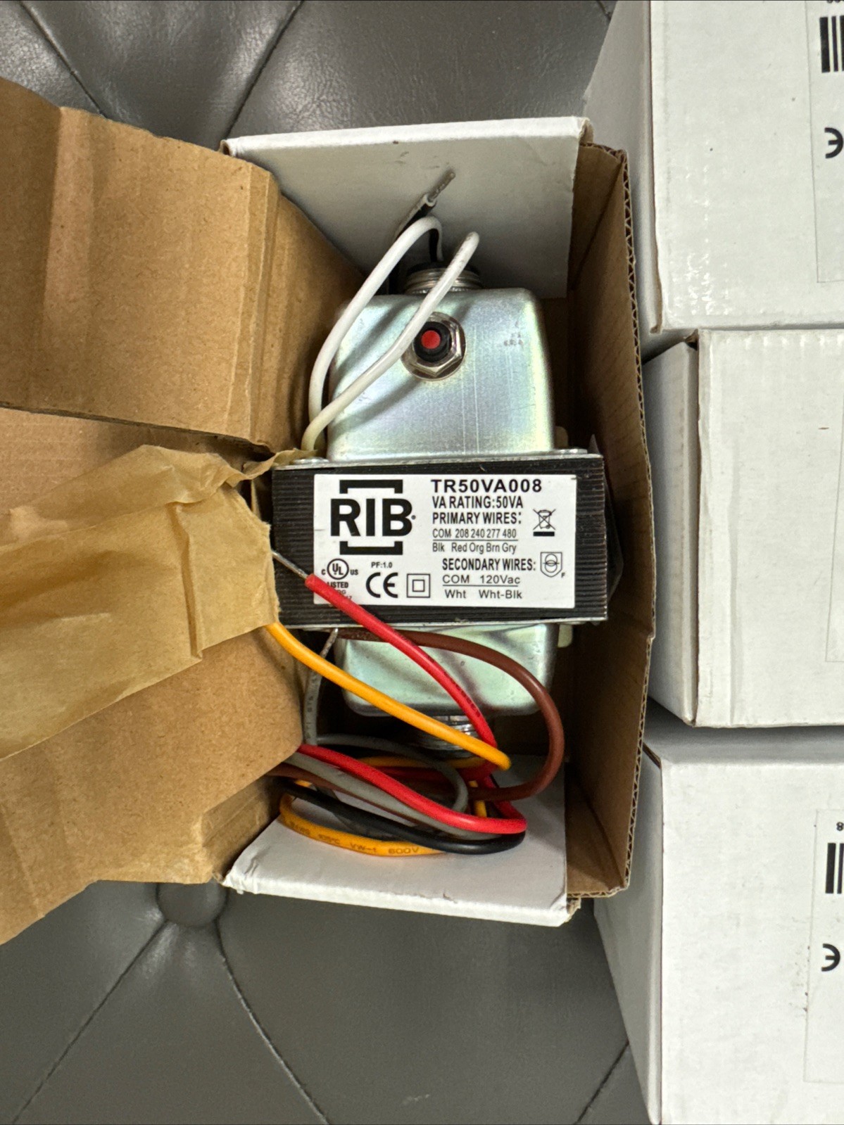 RIB Control Transformer 41D389: 208V AC/240V AC/277V AC/480V AC, 120V AC