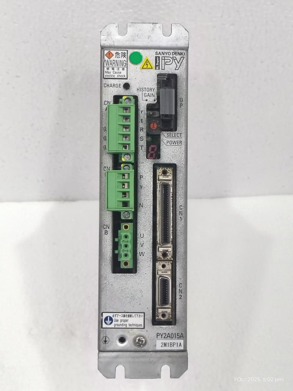 used Sanyo Denki PY2A015A2M1BP1A servo driver Read