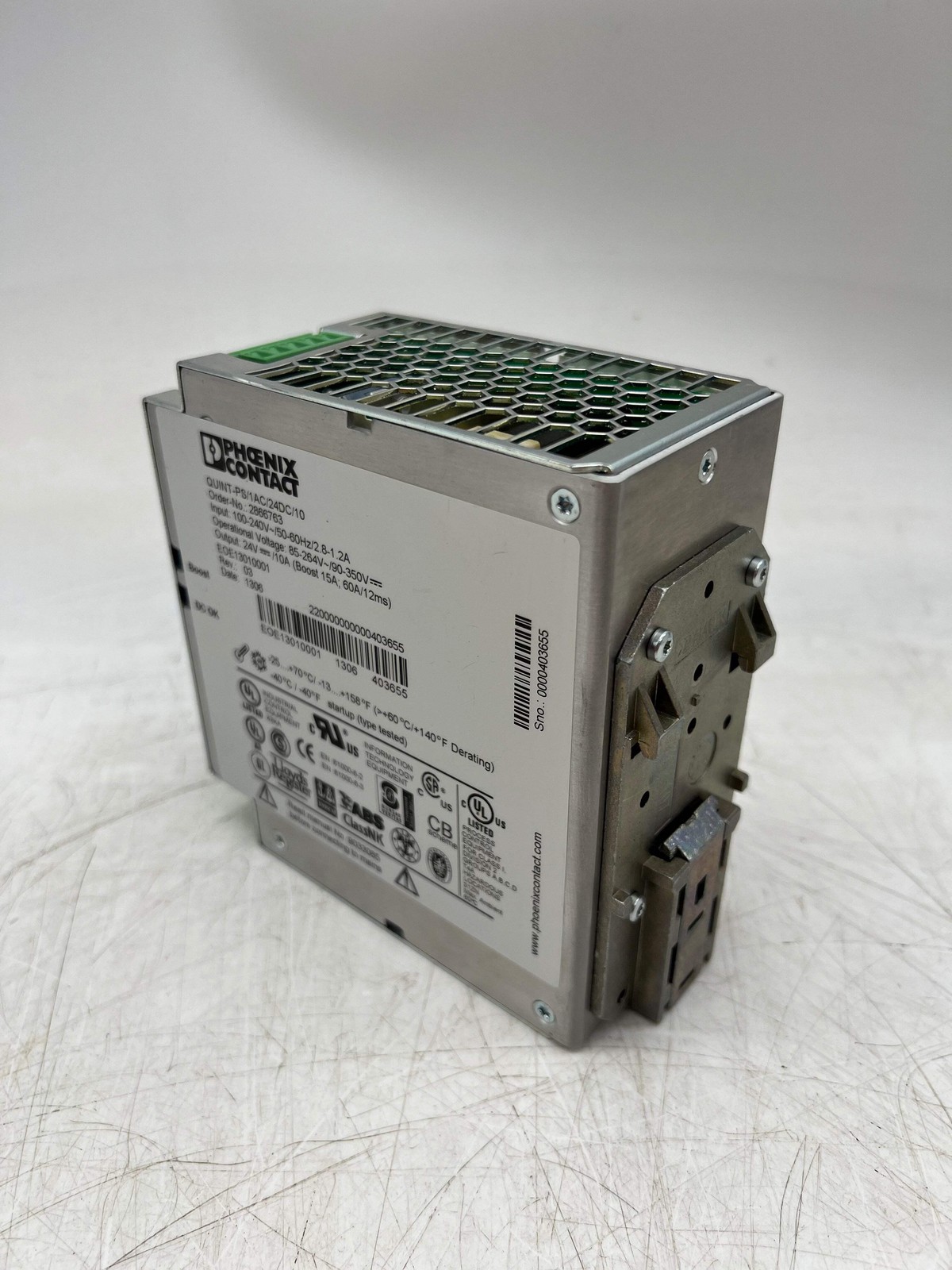 Phoenix Contact 2866763 Quint-PS/1AC/24DC/10 Power Supply, 24VDC 10A (Used)