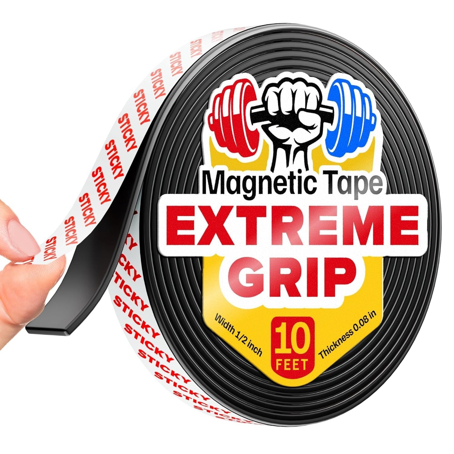 10ft x 1/2in Super Sticky Magnetic Tape – Versatile Adhesive Solution for Crafts