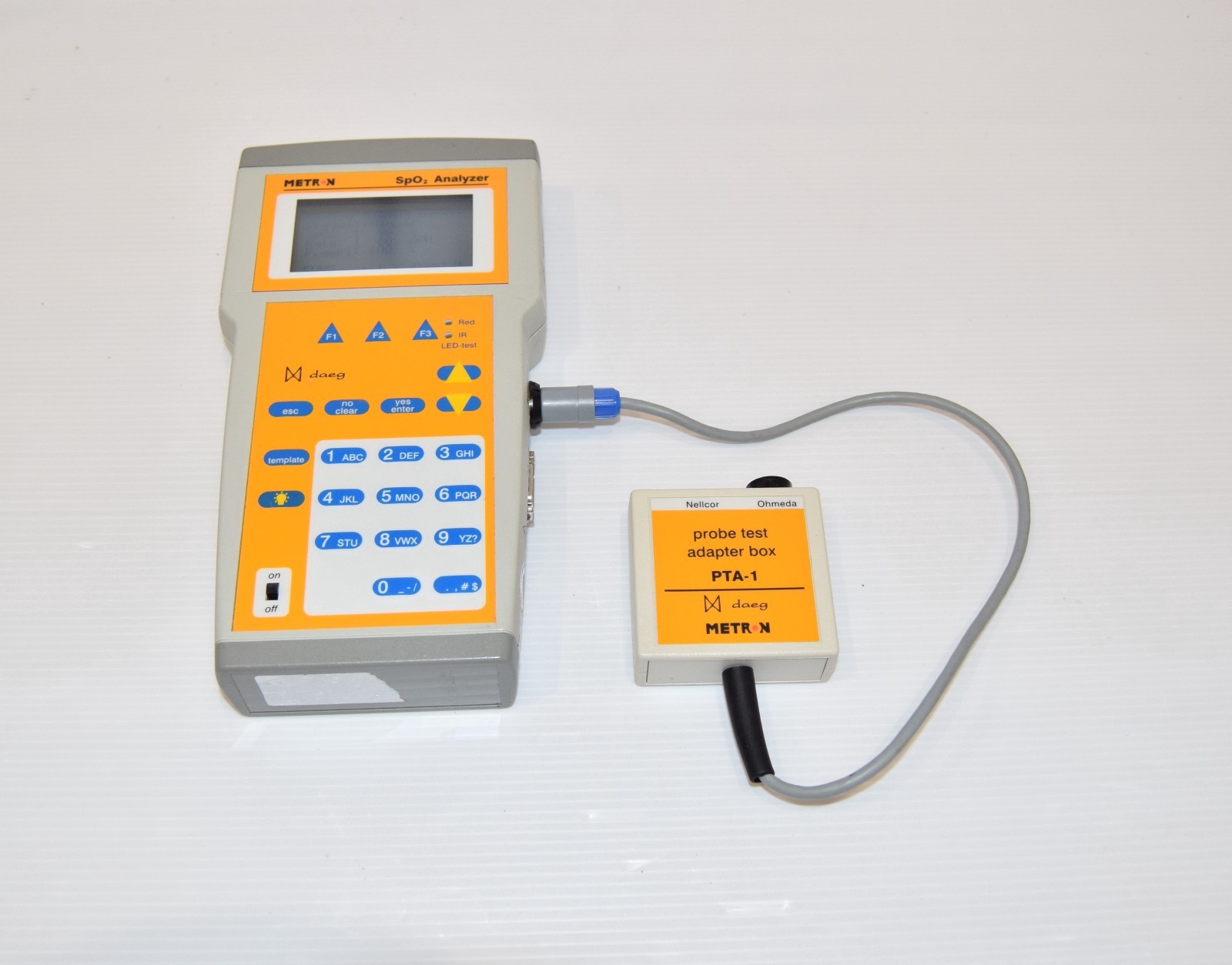 METRON daeg SpO2 analyzer With PTA-1Probe Test adapter box (30 days return)