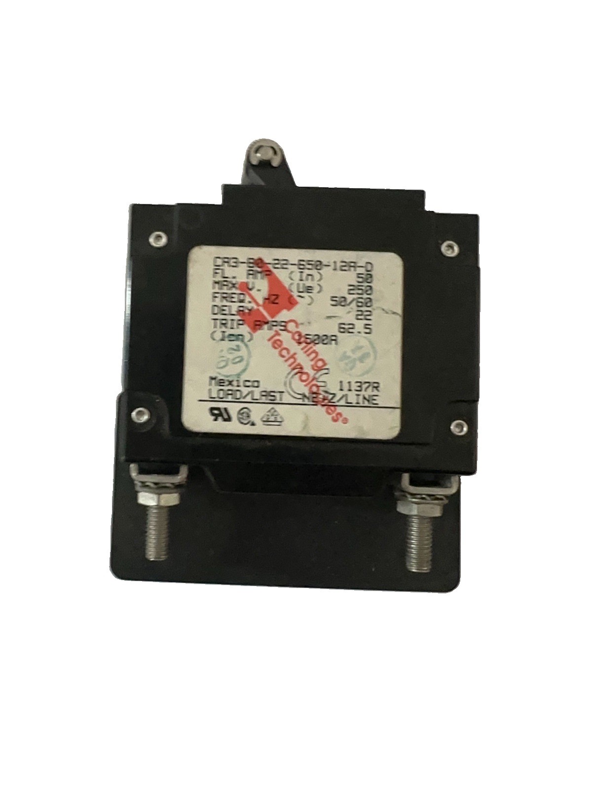 CARLING TECHNOLOGIES CA3-B0-22-650-12A-D Circuit Breaker