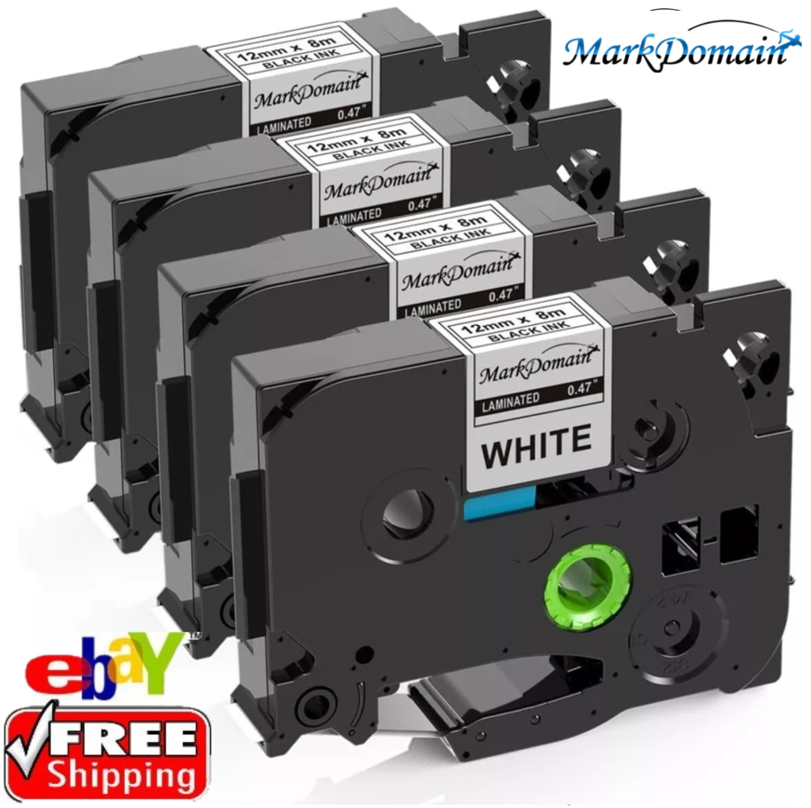 MarkDomain 4pk Label Maker for Brother P Touch TZe TZ 12mm 0.47 Laminated TZe231