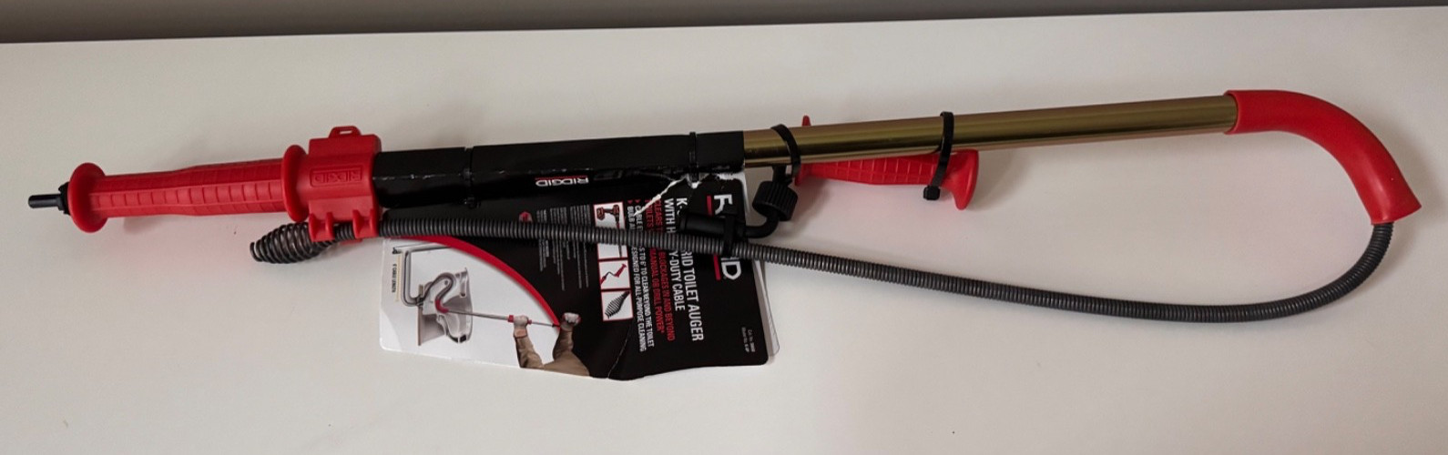 Ridgid 56658 K-6P ~ 6′ Hybrid Toilet Auger with Bulb Head