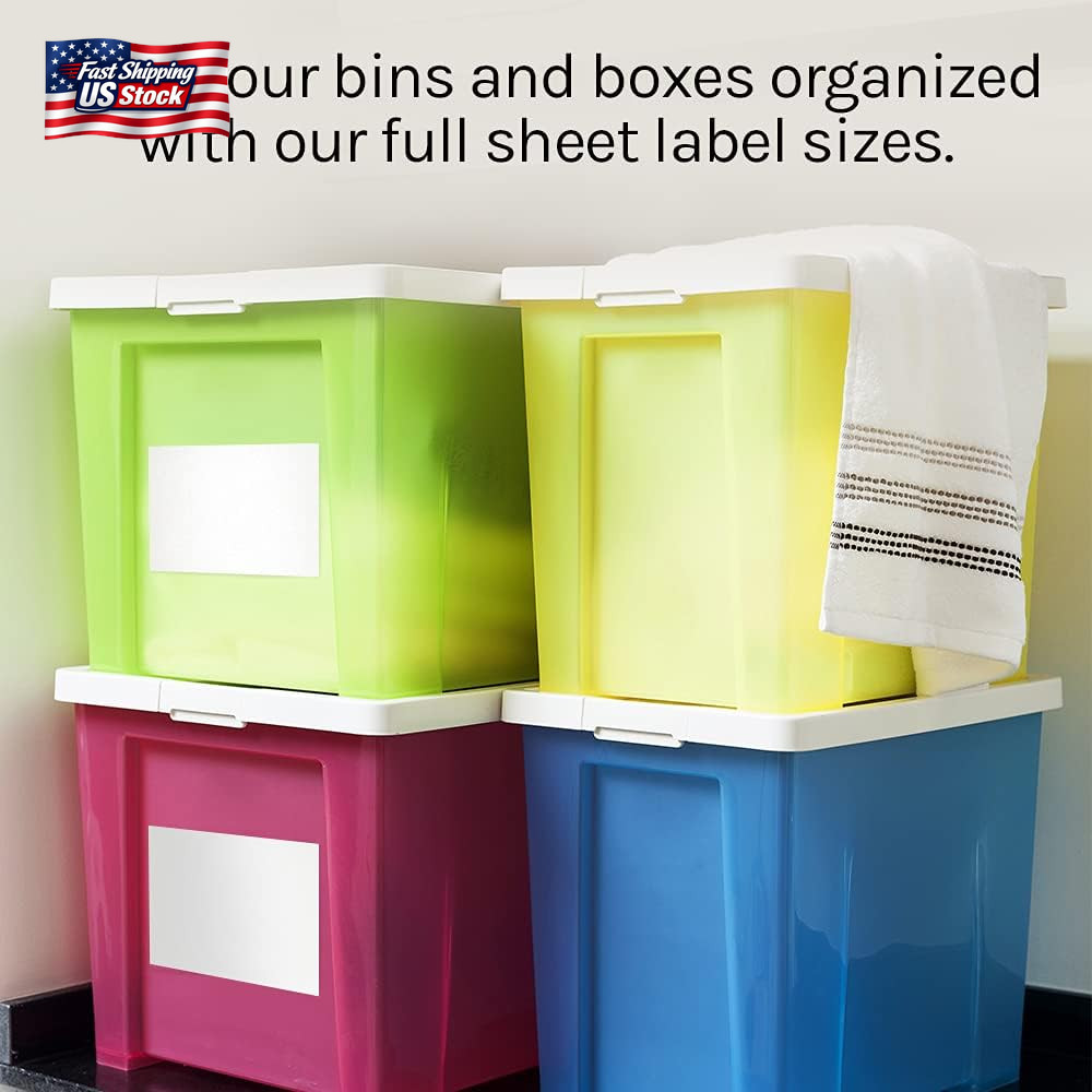 Premium Label Supply White Sticker Full Sheet Shipping Labels – 8.5″ X 11″ – Las