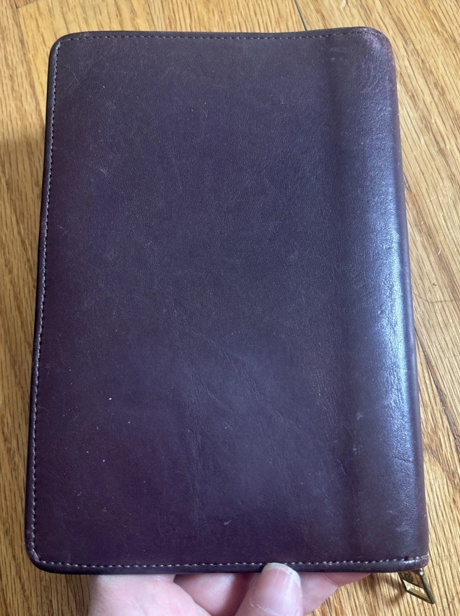 Vintage Franklin Quest Covey 6 Ring Binder Burgundy 7″x4.5” Organizer 90s