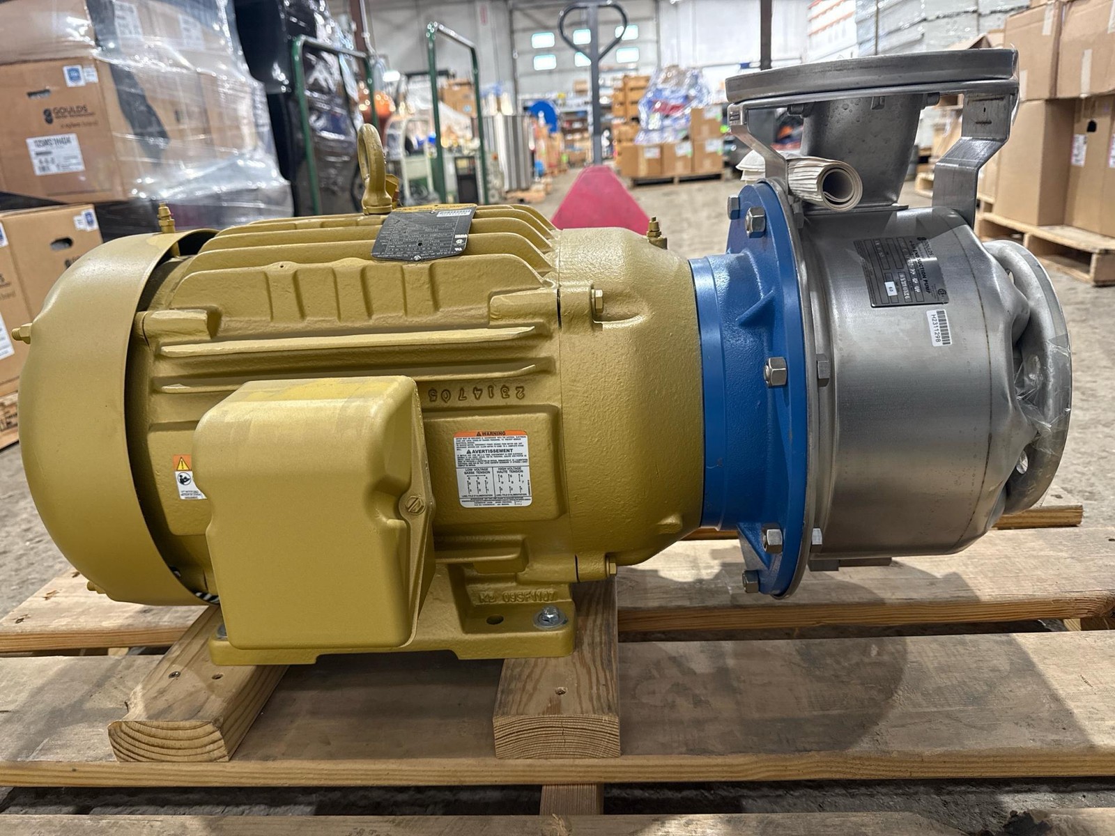 GOULDS 3-SH Stainless End Suction Pump, ESHF/C 3X4X8, 03SH08K6, 20HP, 6″ Imp.