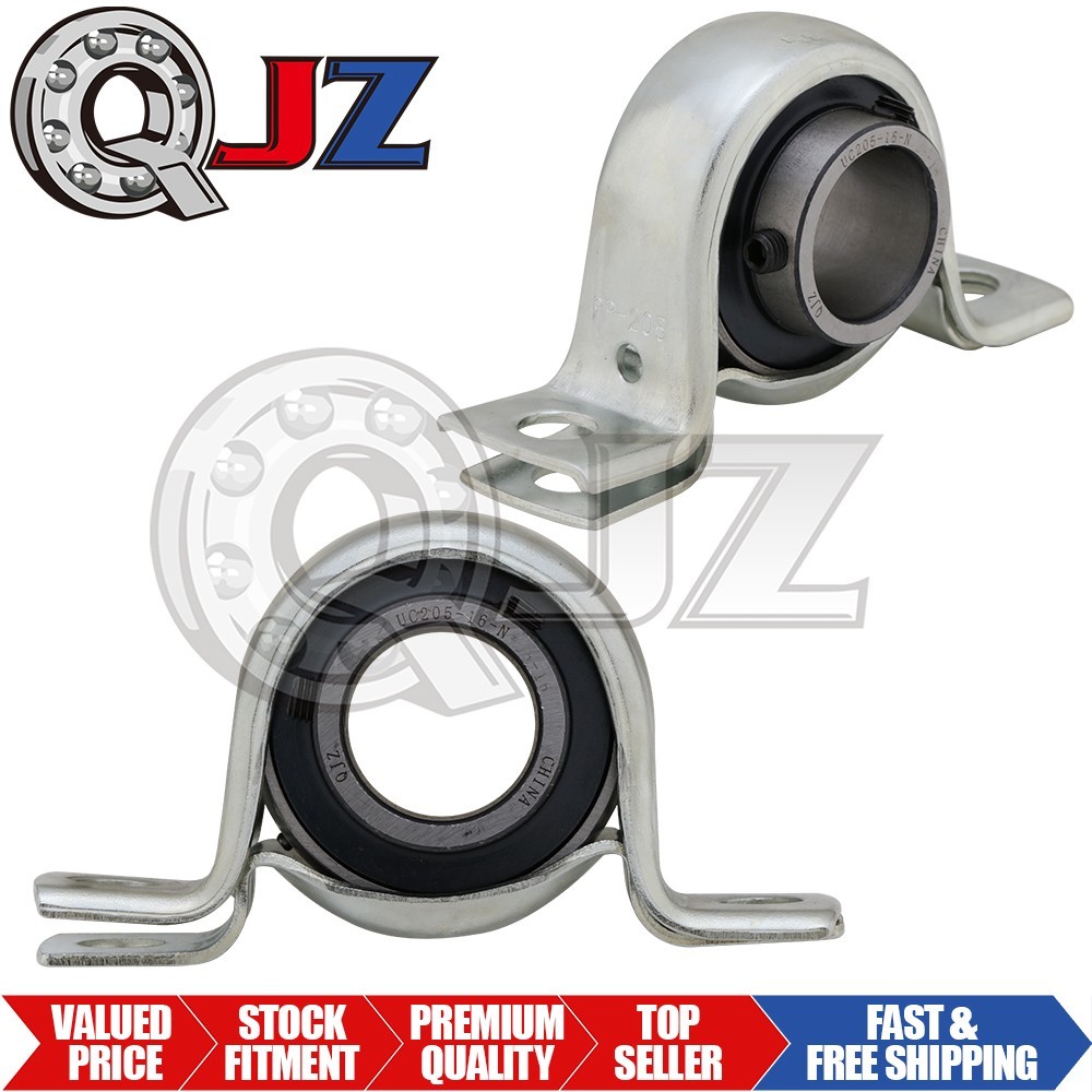 [Qty.2] UCPP205-16N, Pressed Steel Pillow Block Mounted Bearing, 1 in Bore (ID)