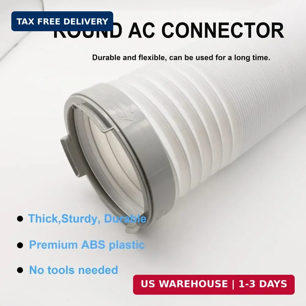 Portable Air Conditioner Exhaust Hose Coupler Window Adapter A/C Connector, 5.9