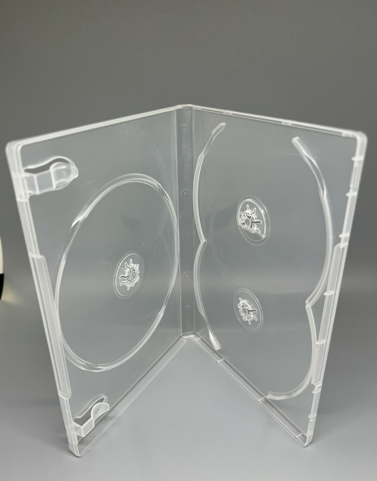 SALE! ONE NEW 14MM SUPER CLEAR TRIPLE (3) DVD CASE BOX, W/ BOOKLET CLIPS – QJ04