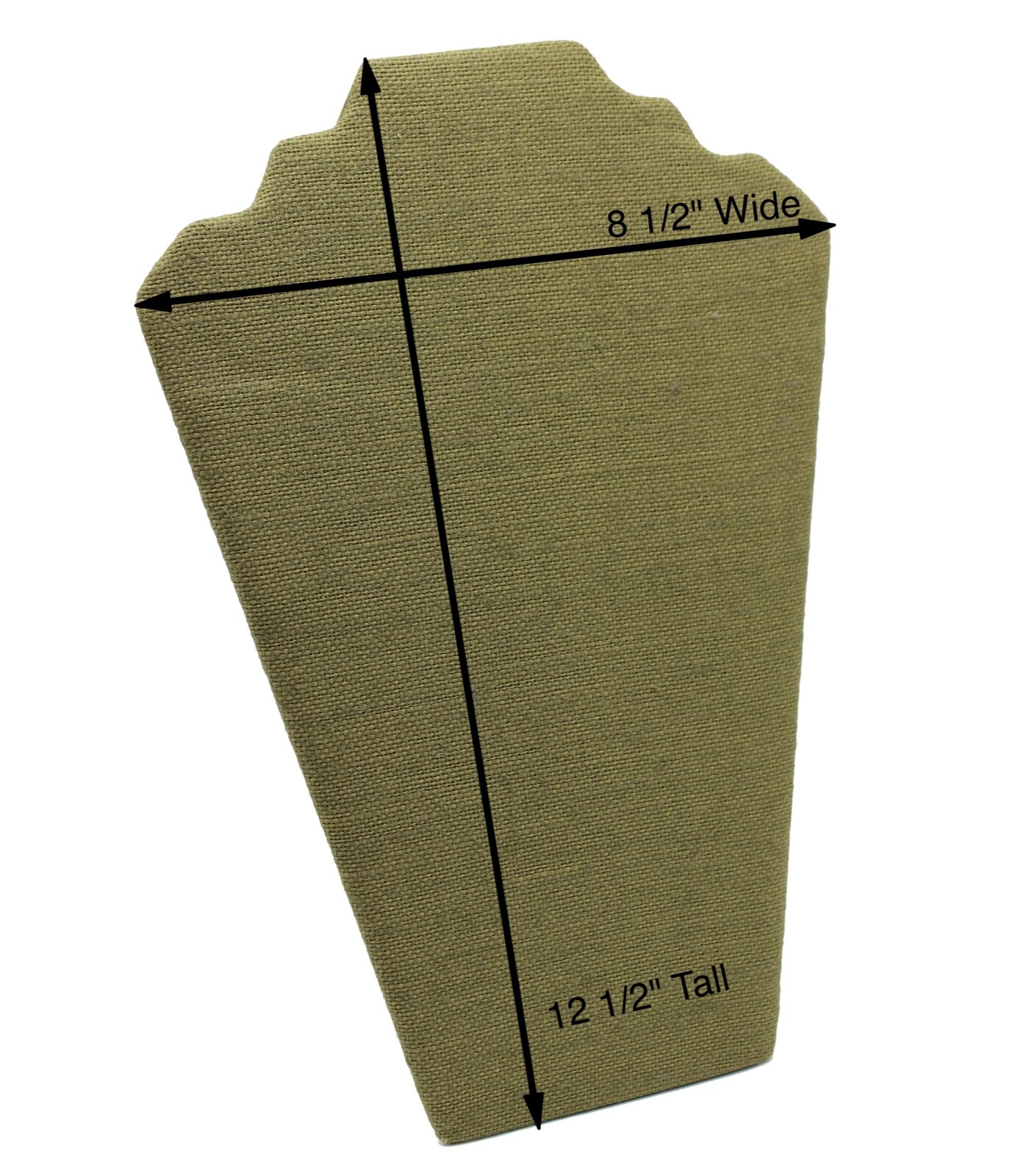 Green Jute Necklace Display Jewelry Chain Display Easel Stand (6 Pack) 12″