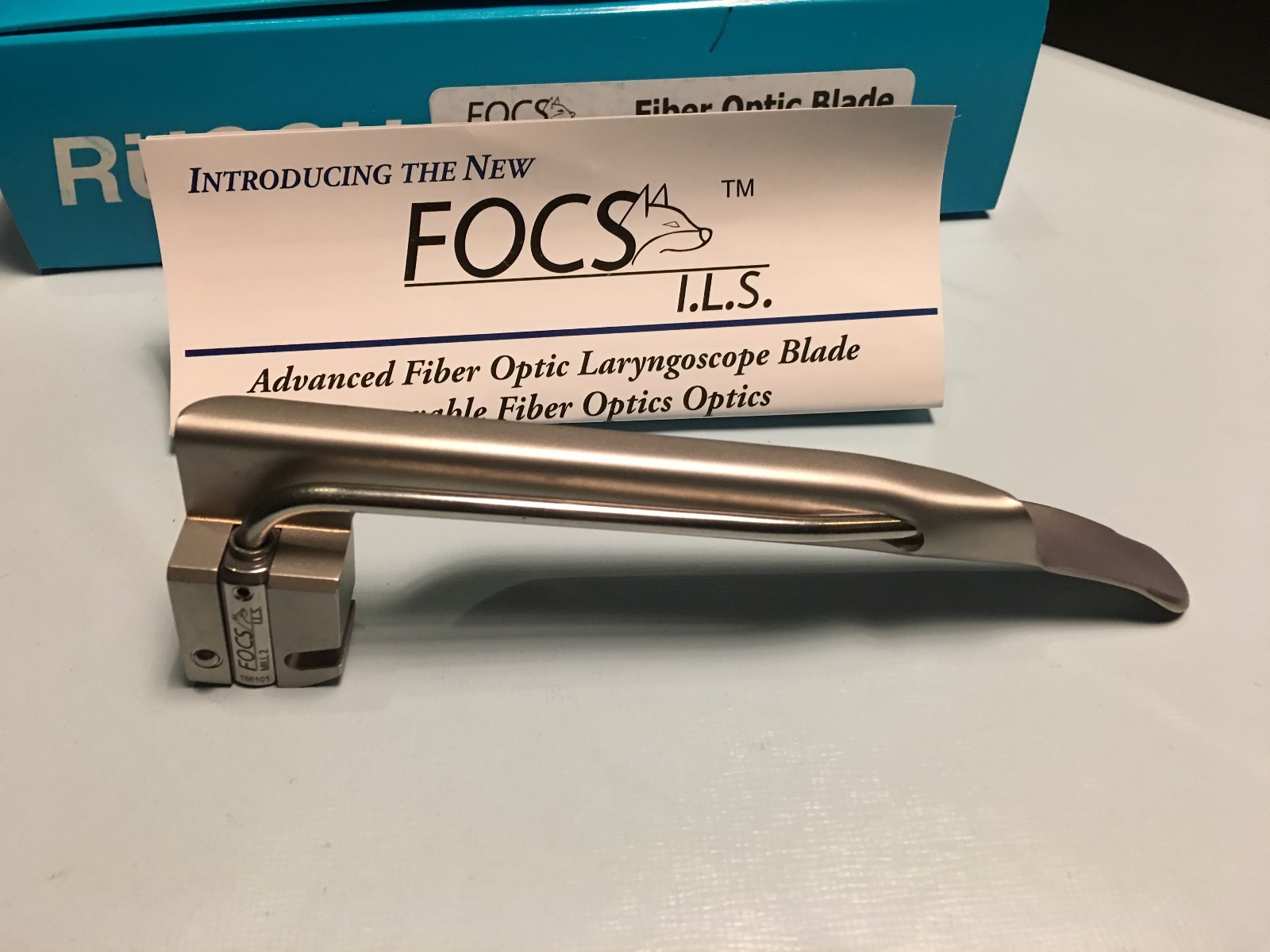 Teleflex RUSCH Laryngoscope Blade Miller 2 Fiber-Optic FOCS #005652200