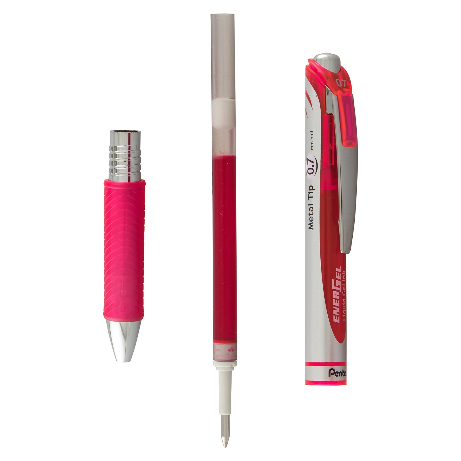 Pentel EnerGel RTX Retractable Liquid Gel 2 Count (Pack of 1), Pink/Violet