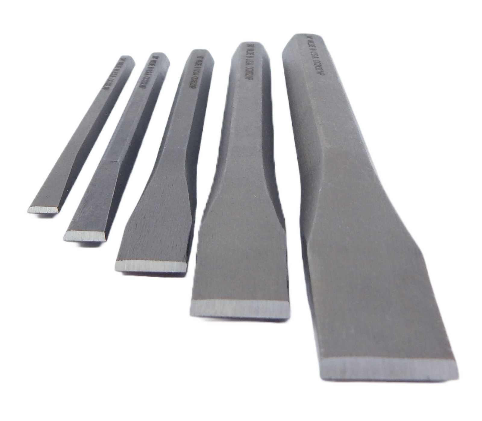 Wilde 5pc Cold Chisel Set 5/16″ to 3/4 Inch MADE IN USA High Carbon Steel