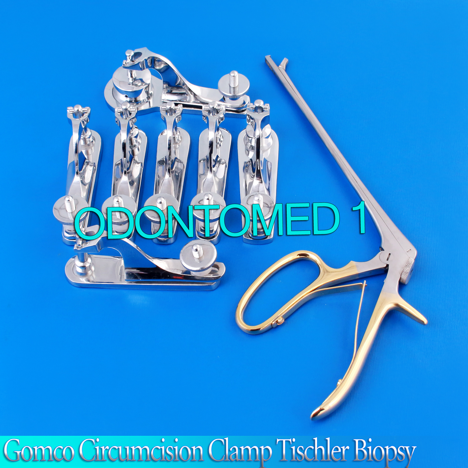 13 Pc GOMCO CIRCUMCISION CLAMP 1.1 1.3 1.45 1.5 1.6 2.1 3.2 cm Tischler biopsy