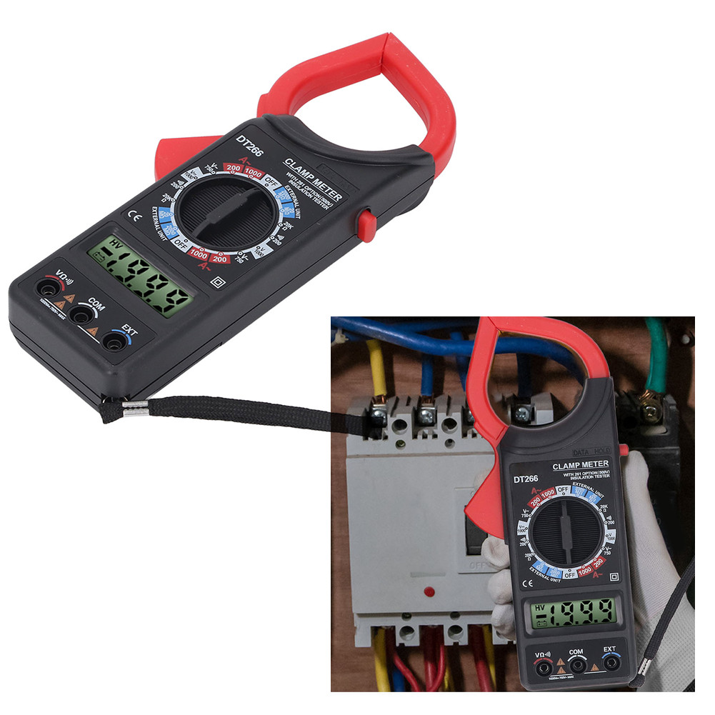DT266 Digital Clamp Meter with Wide Range AC 0 1000A DC 0 1000V Measurement
