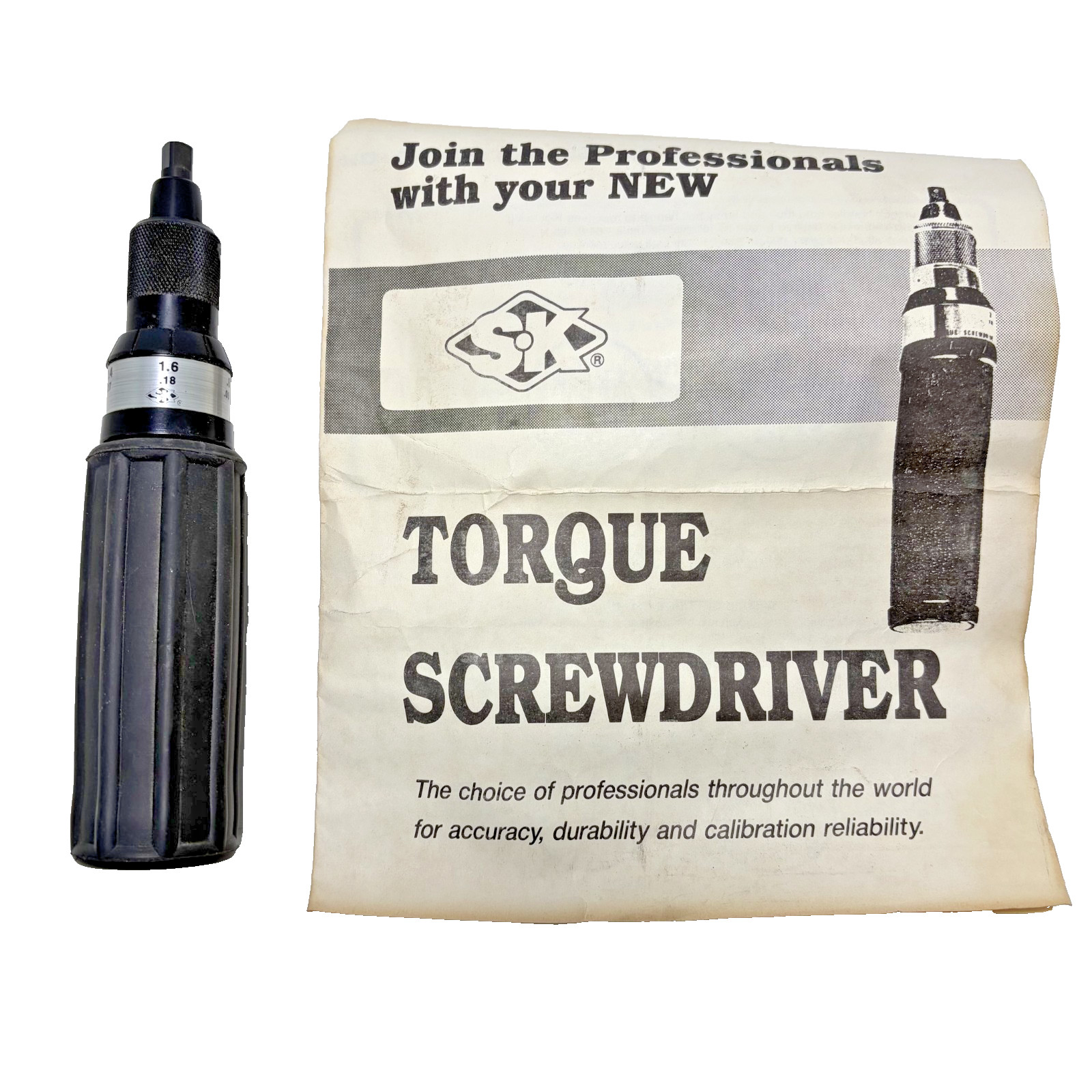SK Professional Tools 1/4″ Drive Torque Screwdriver 77036 Vintage