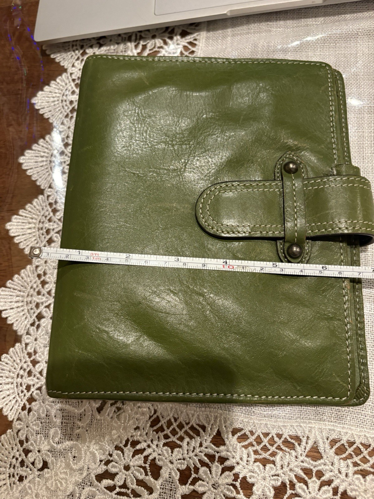 Franklin covey Compact Vintage Charlotte Full Grain Leather Olive/Green Color