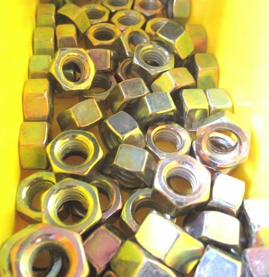 1/4-20 Hex Nut Grade 8 Yellow Zinc 1500 Pieces