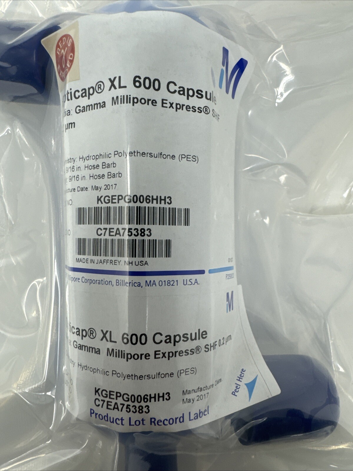 Millipore Opticap XL 600 Capsule Gamma SHF KGEPG006HH3 0.2 UM Laboratory New
