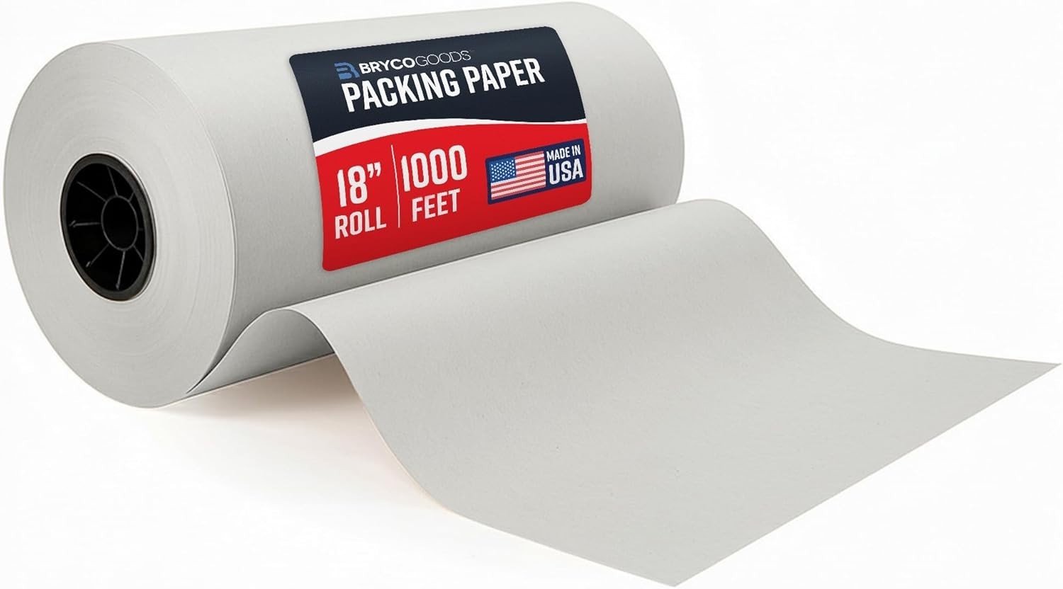 Large Newsprint Packing Paper Roll – 1000’L x 18”W