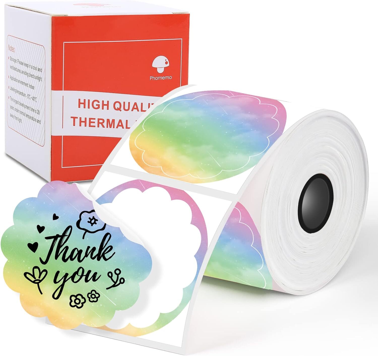 3Rolls Self-Adhesive Thermal Sticker Label Round 50x50mm for Phomemo M110 M100