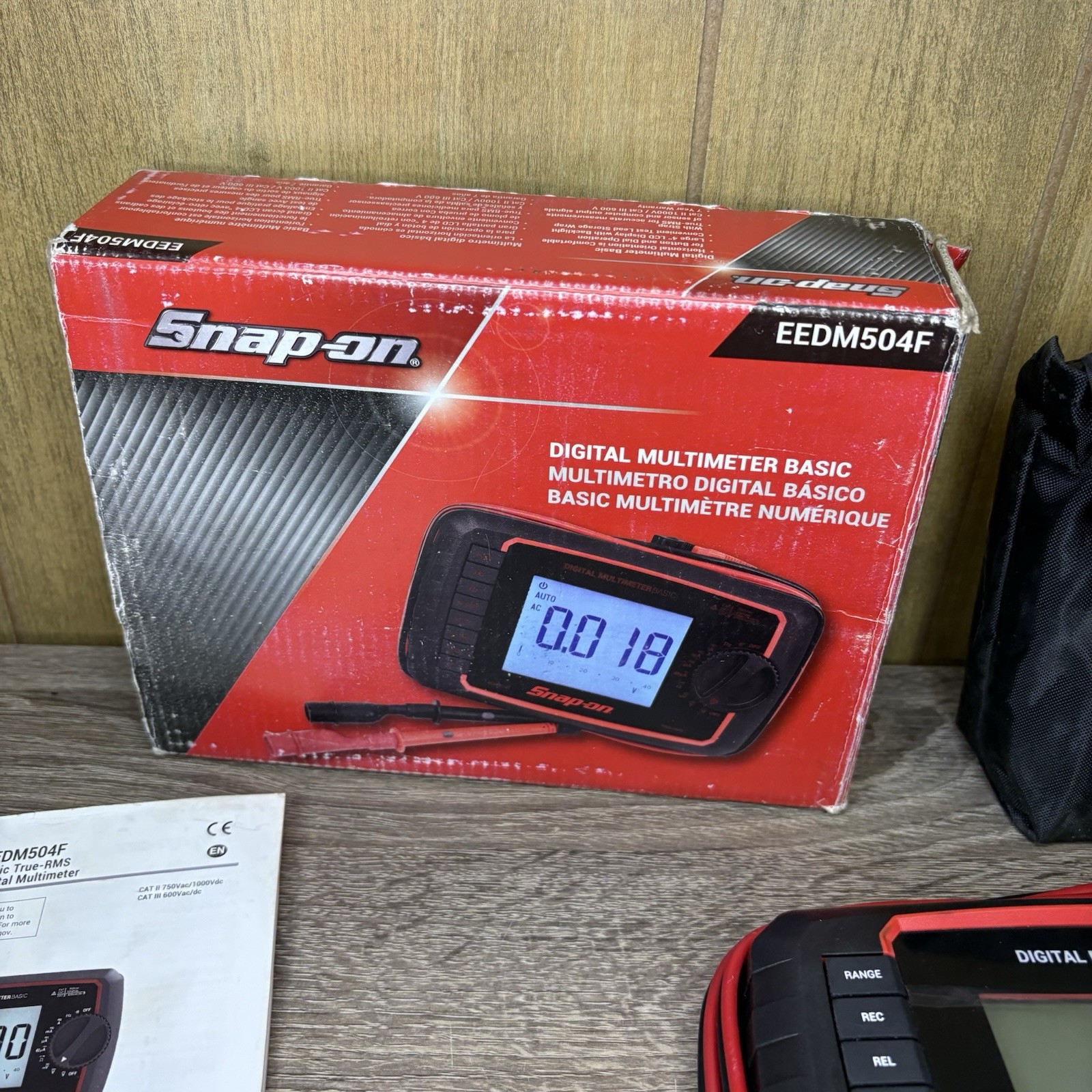 Snap On EEDM504F Basic TRMS Digital Multimeter with Leads & Pouch – 13978