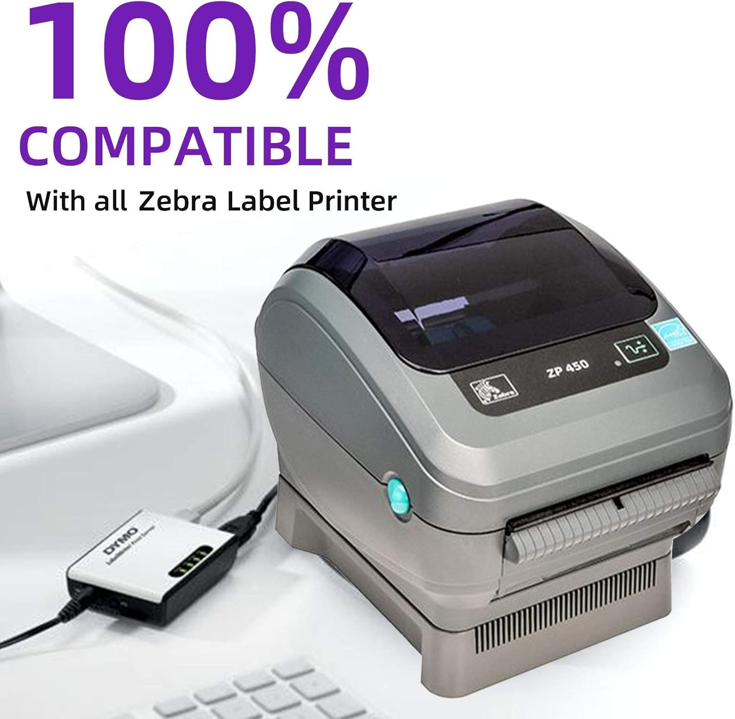 12 Rolls 4×2 Barcodes Shipping Labels Compatible Rollo Zebra Desktop Printers